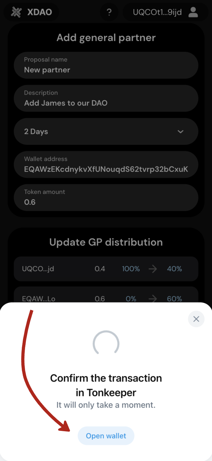 Sign Transaction in Wallet