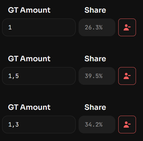After adding all partners, you will be able to check the voting power of each member