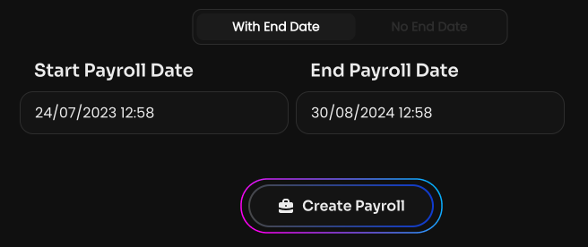 Нажмите Create Payroll, чтобы создать голосование по установлении заработной платы. После активации…