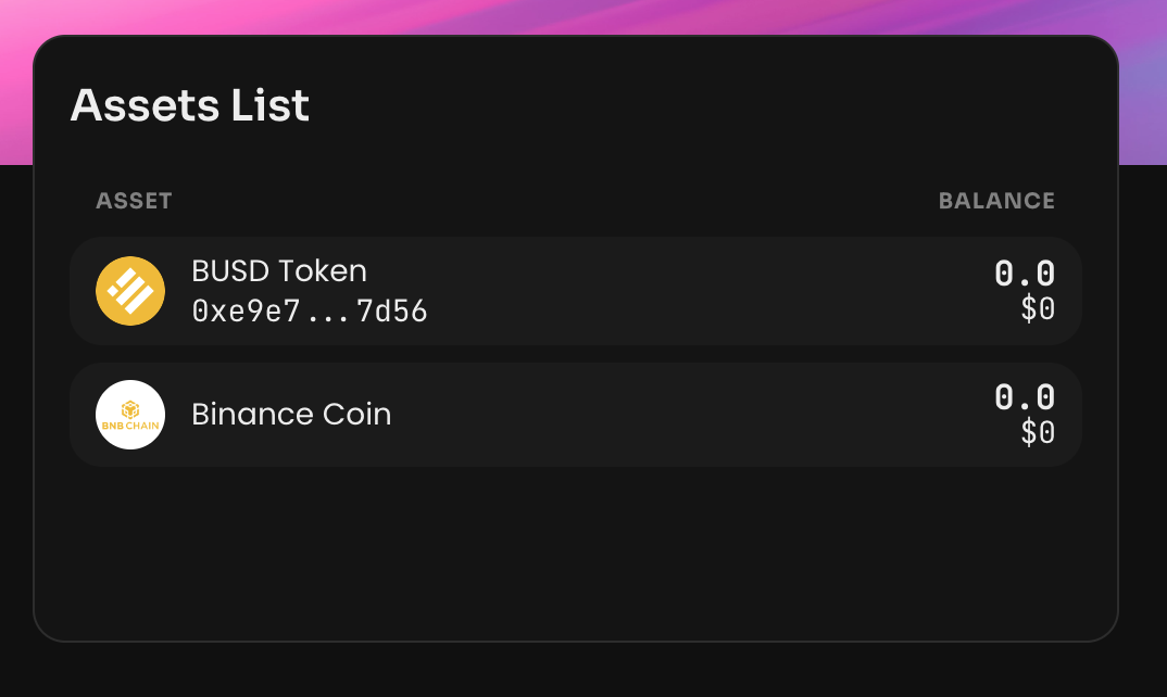 Виджет Balance